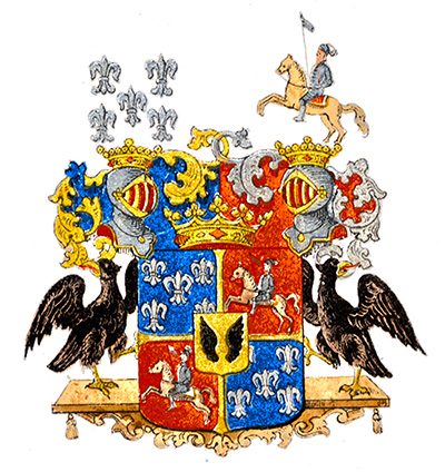 Vapensköld för grevliga ätten Brahe nr 1